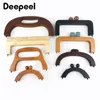 Deepeel 14/20/30cm Bag Wooden Handle Bags Closure Kiss Clasp Purse Frames Lock Buckles Handles DIY Sewing Brackets Accessories 231228