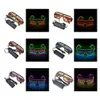 Masques de fête LED Lunettes lumineuses Halloween Glowing Noël Glow Festival Fournitures Décoratif Drop Livraison Maison Jardin Festif Dhknb