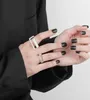 Cluster Ringe KOFSAC Occident Chic Geometrische Ring Für Frauen Silber Farbe Schmuck Mode Einfache Übertreibung Dame Finger Geschenke Täglich 3168851