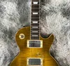 1959 Tributo a Gary Moore Peter Green Smoke Smoke Sunburst reliant Chitarra elettrica Flaming Maple Top Corpo e manico in un unico pezzo 258