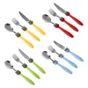 1 Set Kids servies Kinderen Voer Spoon Fork Knife Cartoon Roestvrij staal 231229