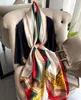 Hoge kwaliteit zomer herfst en winter luxe vrouw Franse retro olieverfschilderij zijden sjaal hijab strand zonnebrandcrème sjaal wraps tops Sca4653375