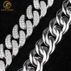 Hip Hop Jewelry 925 Sterling Silver Iced Out 12mm Moissanite Cuban Armband VVS Moissanite Link Cuban Chain
