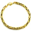 ネックレスイヤリングセットamumiu charm gold color byzantine bracelets for men for women stainless Steel Fashion Party Gifts HJS126