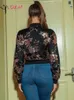 여자 재킷 DM 재킷 스프링 봄과 여름 블랙 카케 타스 탑 Mujer 골드 스팽글 꽃 무늬가 우수한 폭격기 Y2K 의류