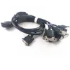 OBD2 male plug to 8 DB9 female interfaces adapter OBD cable for vehicle fault diagnosis CAN card