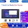 2 Din Android Car Radio GPS Bluetooth Audio Stereo WiFi USB FM 2DIN Auto Autoradio för Toyota Rav4 Fortuner Corolla 4Runner Vios