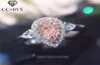 Jóias 925 anéis de prata para mulheres moda rosa gota de água simples jóias noivado presente de casamento anel anillo cc5851091185