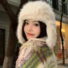 Berets Women Ski Thickened Windproof Ear Protection Faux Fur Bomber Hat Trapper Cap Earflap Plush Outdoor Winter