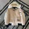 Projektant Kanada Pilot Kurtki Kanada Kurtki mężczyźni kobiety Down Wolf Fur Canvas Canvas Parkas Canadian Gruby zimowe gooses Down Pulats Designer Womenwig