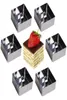 Square 6pcsset Stainless Steel Cooking Rings Dessert Rings Mini Cake and Mousse Ring Mould Set with Pusher15989582052608