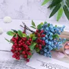 Fleurs décoratives 5 pièces, ornements d'arbre de noël, fausses baies, fruits artificiels, fleur de mariée