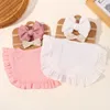 Akcesoria do włosów 1/3PCS Baby Headband solidne koronkowe ślinę ręcznik Bawełniany Błobus urodzony w podwójnej stronie ślinica chłopcy dziewczyna bandana burp ubrania karmienie