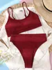 LU-730 Women's Swimwear New U-shaped High Waist Bikini Sexy Swimsuit