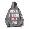 High Street Designer Hoodie Old Graffiti Letter Big V Impresso Moletom Com Capuz para Homens e Mulheres Hip Hop Hoodie