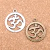 32pcs Antique Silver Plated Bronze Plated Yoga OM Charms Pendant DIY Necklace Bracelet Bangle Findings 25mm252O