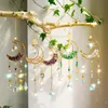 Cristallo Sun Catcher Luna Ametista Campanella a vento Arcobaleno Maker Decorazione da appendere Catcher sole Catcher luce Natale Finestra esterna Decorazione del giardino YYFA996