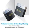Boya BYM1V Wireless Lavalier Lapel Contenser Microphone for iPhone Android Smartphone Camera PC Broadcast Vlog 231228