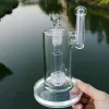 8-Zoll-Glasbong Mobius Sidecar 18 mm Innengewinde Trommel Perc Shisha Wasserpfeifen Klares Öl Dab Rigs Bongs mit Schüssel Birdcage PercolatorsLL