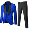 Men's Suits Banquet Feather Embossing Process Designer Blazer Jacket Pants Vest / 2023 Suit Coat Waistcoat Trouser 3 Piece Set