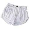 Cuecas masculinas sexy calcinha boxer shorts e lingerie malha solta esportes lounge roupa interior boxers homem pacote briefs