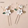 Hair Clips Women U-shaped Hairpins Pearl Bridal Tiara Accessories Rhinestone Party Hairpin Headpiece Wedding Hairstyle Design Tools SL