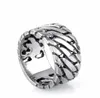 Punk Biker Sieraden Brede Kettingringen Boeddha Ring Rock Titanium Roestvrij Stalen Ring Vinger Art Retro Drop 7120836