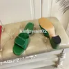 Sandálias femininas designer sandálias de salto alto assinatura slide couro genuíno sandália verão senhoras praia plana flip flops