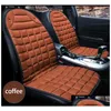 Car Seat Covers Ers 2Pcs 12V Heated Cushion Er Heater Warmer Winter Household Driver Cushions Mats Drop Delivery Automobiles Motorcycl Dhllh