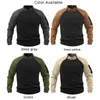 Mäns hoodies mode vintage rekon militär stående krage fleece jacka muskel tröjor tröjor termisk taktisk manlig tröja