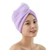 Handduk 25 65 cm Coral Fleece Head Wrap Bathing Tools Snabbtorkning Hår Superabsorberande Quick Lady Turban