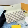 Tasarımcı Çantalar Bayan Uzun Cüzdanlar Marka Beyaz Ekose Kahverengi Mektup Zippy Cüzdan Katlanabilir Çok Kart Cüzdan Debriyaj Çantaları Madeni Cüzdanlar Fermuar Cep Çekirdekleri