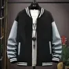 Sprężyna i jesienne płaszcz dla męskiej kurtki baseballowej Trend Przystojny pierwszy licealista Plus Velvet 231228