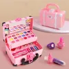 Enfants maquillage cosmétiques boîte de jeu princesse fille jouet jeu ensemble rouge à lèvres ombre à paupières sécurité non toxique jouets kit pour 231228