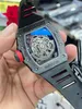 ZF Factory Super Edition Watches Men's Watches RM35-02 Tourbillon Movement Movement Carbon Carban Watch Watch Mechanical Watch 904L Deep Waterproofwatches-30