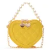 Модная сумка для маленькой девочки, кошелек в форме сердца с жемчугом, искусственная кожа-мессенджер, геометрическая форма, милые аксессуары для путешествий принцессы1453769