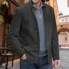 Vestes pour hommes Hommes Rétro Casual Manteau Revers À Manches Longues Veste Poches À Boutonnage Outwear Slim Fit Couleur Unie Costume