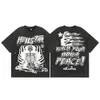 Chemise Hellstar T-shirt en coton Mode Noir Hommes Femmes Vêtements de créateurs Dessin animé Graphique Punk Rock Tops Été High Street Streetwear