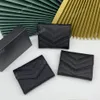 10a Top Quality Real Leather Caviar Plånböcker Designer Wallet Card Holder Fashion Man Women's Credit Card Cover Black Sheepskin Mini Keychain Purse Pocket Inter slots