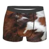 Sous-vêtements personnalisés sous-vêtements en cuir de vachette hommes respirant texture de fourrure animale boxer slips shorts culottes douces pour hommes