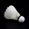 W02 12pcs Pro Ganso Feather Birdies Badminton Peteca Jogo Treinamento Ferramenta esportiva de alta velocidade para jogos de bola ao ar livre 231229