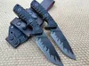 Ny MBS M27 Survival Straight Knife Z-Wear Stone Wash Drop Point Blade Full Tang G10 Handle Fixed Blade Knives With Leather Kydex