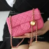 حقيبة مصممة للأكياس Crossbody Women Mini Flap Bag 20 سم مصممة للنساء محفظة Lambskin Luxury Bag 10A حقيبة سلسلة مرآة C005A مع صندوق