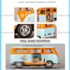 CCA Gulf Gas Station Fusca Bus Ford GT Camaro Racing Model Car Metal Diecast Miniature Vehicle Child Toy For Boy Gift 231228