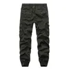 Męskie spodnie 2024 marka swobodne joggery solidny kolor męskie bawełniane sprężyste spodnie w stylu wojskowym armia ładunki męskie legginsy 29-38