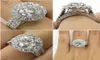 Luxury Female Big Diamond Ring 925 Silver Filled Ring Vintage Wedding Band Promise Engagement Rings For Women2897661