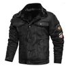 Männer Jacken 2023 Winter Männer Bomber Jacke Casual Herren Fleece Armee Taktische Mäntel Mode Pelz Kragen Windjacke Kleidung