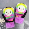 European Cute Animals Mittens Winter Thick Plus Velvet Warm Parent-child Gloves Full Finger Princess Mittens For Kids Teenagers 231229