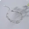 Charm Armbänder S925 Silber Überzogene Zirkon Kreis Armband Armreif Für Frauen Mädchen Elegante Partei Schmuck Geschenk Pulseras E794