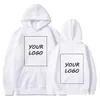 Anpassade hoodies diy text par vänner familj design bild tryckkläder sport fritid harajuku tröja storlek m-4xl 231229